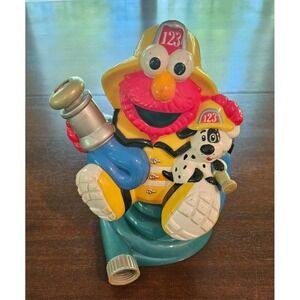 Vtg Mattel SPIN&SPRAY ELMO Firefighter Dalmatian‎ Outdoor Hose Water Sprinkler